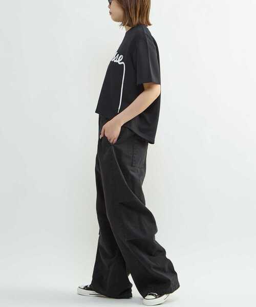 CONVERSE TOKYO（コンバーストウキョウ）の「SPINDLE LOGO TUCK TEE（Tシャツ/カットソー・レディース・ホワイト/杢グレー/ブラック・FREE）」の10枚目の写真