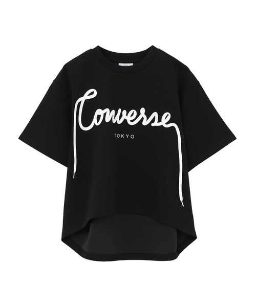 CONVERSE TOKYO（コンバーストウキョウ）の「SPINDLE LOGO TUCK TEE（Tシャツ/カットソー・レディース・ホワイト/杢グレー/ブラック・FREE）」の12枚目の写真