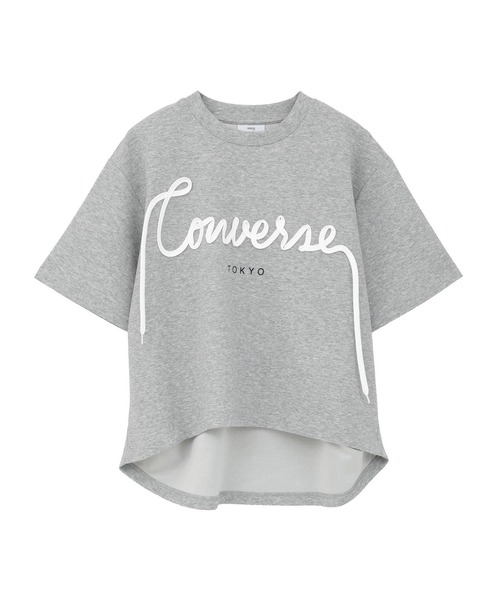 CONVERSE TOKYO（コンバーストウキョウ）の「SPINDLE LOGO TUCK TEE（Tシャツ/カットソー・レディース・ホワイト/杢グレー/ブラック・FREE）」の13枚目の写真