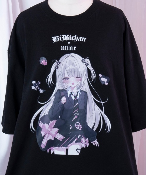 mine by LAFARY（マインバイラファリー）の「《ビビちゃん×mine》BIG Tシャツ（Tシャツ/カットソー・レディース・ブラック/ピンク・FREE）」の5枚目の写真