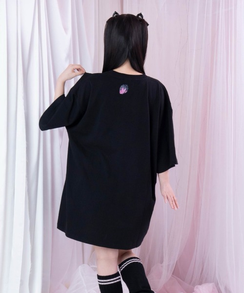 mine by LAFARY（マインバイラファリー）の「《ビビちゃん×mine》BIG Tシャツ（Tシャツ/カットソー・レディース・ブラック/ピンク・FREE）」の4枚目の写真