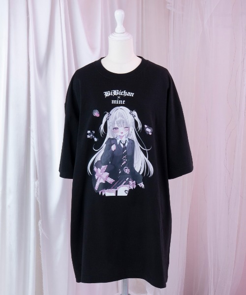 mine by LAFARY（マインバイラファリー）の「《ビビちゃん×mine》BIG Tシャツ（Tシャツ/カットソー・レディース・ブラック/ピンク・FREE）」の6枚目の写真