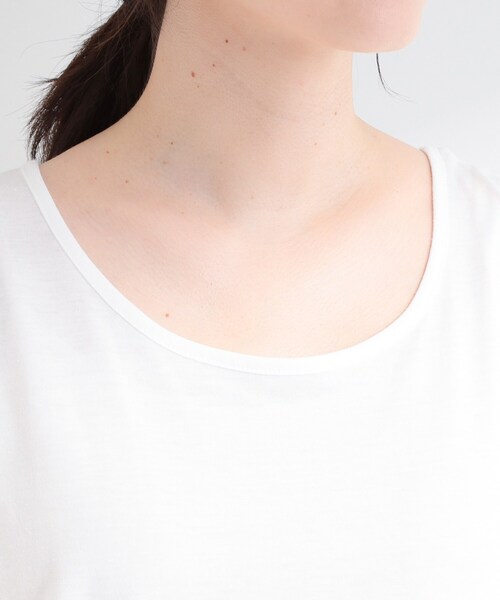 SHOO・LA・RUE(シューラルー)の「【2点セット/前後2WAY/洗濯機可/S-LL】体型カバーも叶う ラメ畦ニット+タンクトップ(その他トップス・レディース・オフホワイト/ブラウン系その他/ゴールド・01/04/03/02)」の4枚目の写真