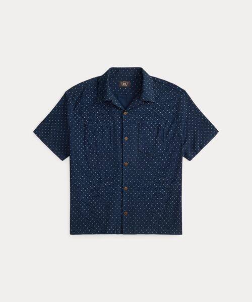 RRL(ダブル アール エル)の「スタープリント インディゴ ジャージー シャツ(シャツ/ブラウス・メンズ・ブルー・S/M/L/XL/XS/XXL)」の1枚目の写真