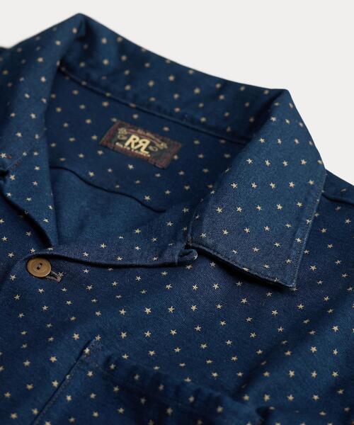 RRL(ダブル アール エル)の「スタープリント インディゴ ジャージー シャツ(シャツ/ブラウス・メンズ・ブルー・S/M/L/XL/XS/XXL)」の6枚目の写真