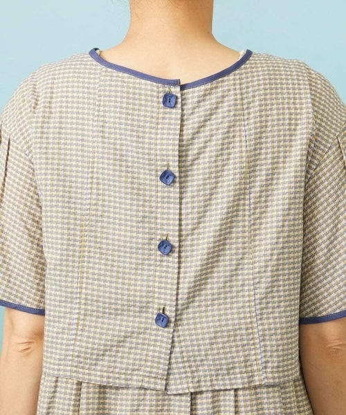 Jocomomola(ホコモモラ)の「【2WAY】Relieve ギンガムチェックレイヤード風ワンピース(ワンピース・レディース・ブラック/イエロー・40)」の6枚目の写真