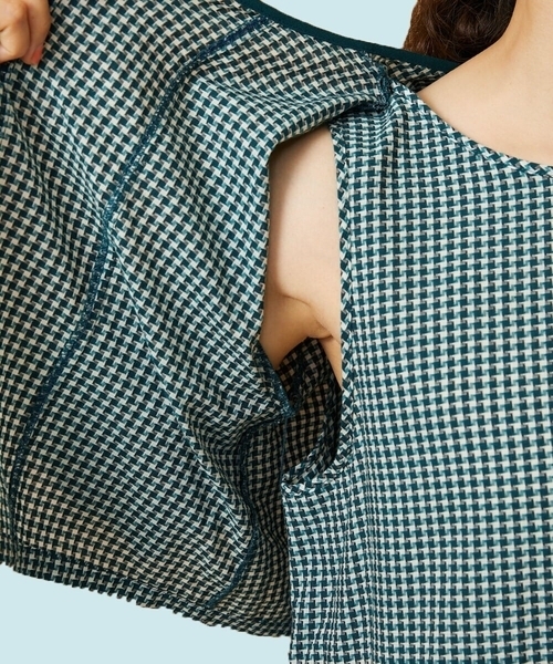 Jocomomola(ホコモモラ)の「【2WAY】Relieve ギンガムチェックレイヤード風ワンピース(ワンピース・レディース・ブラック/イエロー・40)」の18枚目の写真