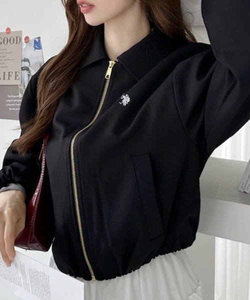 U.S. POLO ASSN.(ユーエスポロアッスン)の「【U.S. POLO ASSN. 】ツイル 襟付き ボリューム ブルゾン(ブルゾン・レディース・ベージュ/ブラック/ブラウン・M/L)」の8枚目の写真