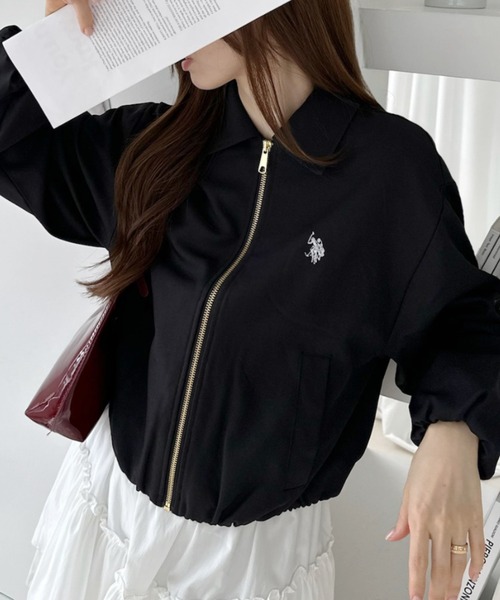 U.S. POLO ASSN.(ユーエスポロアッスン)の「【U.S. POLO ASSN. 】ツイル 襟付き ボリューム ブルゾン(ブルゾン・レディース・ベージュ/ブラック/ブラウン・M/L)」の9枚目の写真