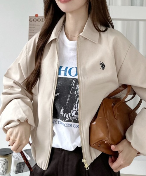 U.S. POLO ASSN.(ユーエスポロアッスン)の「【U.S. POLO ASSN. 】ツイル 襟付き ボリューム ブルゾン(ブルゾン・レディース・ベージュ/ブラック/ブラウン・M/L)」の17枚目の写真