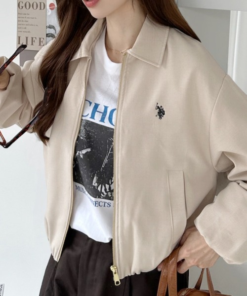 U.S. POLO ASSN.(ユーエスポロアッスン)の「【U.S. POLO ASSN. 】ツイル 襟付き ボリューム ブルゾン(ブルゾン・レディース・ベージュ/ブラック/ブラウン・M/L)」の21枚目の写真