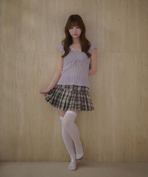 M DOLLY(エムドリー)の「Lace melody ribbon knit tops / レースメロディリボンニットトップス(ニット/セーター・レディース・ホワイト/ピンク/ブルー/ラベンダー・FREE)」の22枚目の写真