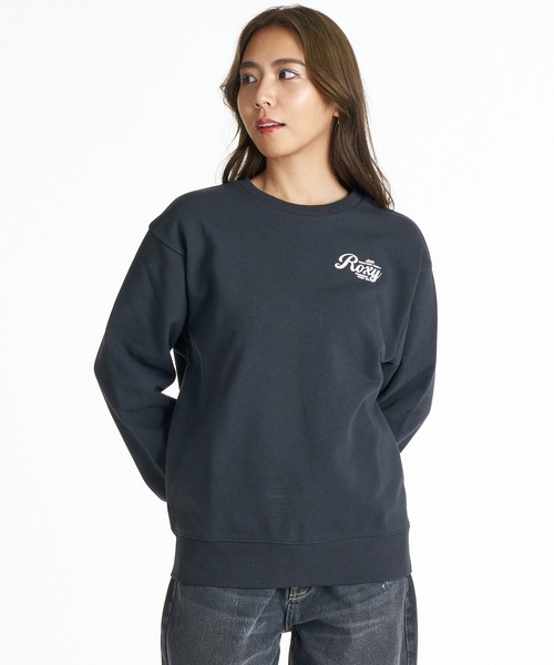 ROXY（ロキシー）の「ROXY/ロキシー スウェット RPO264020（スウェット・レディース・ヘザーグレー/ライトブルー/ブラック・L/M）」の2枚目の写真