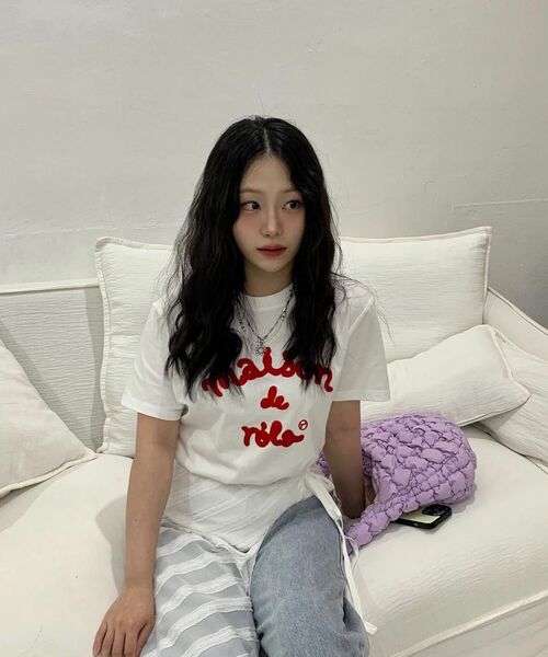 ROLAROLA(ロラロラ)の「MAISON DE ROLA EMBROIDERY T-SHIRT PINK(Tシャツ/カットソー・レディース・ピンク・MEDIUM/SMALL/X-SMALL)」の7枚目の写真