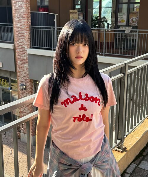 ROLAROLA(ロラロラ)の「MAISON DE ROLA EMBROIDERY T-SHIRT PINK(Tシャツ/カットソー・レディース・ピンク・MEDIUM/SMALL/X-SMALL)」の13枚目の写真