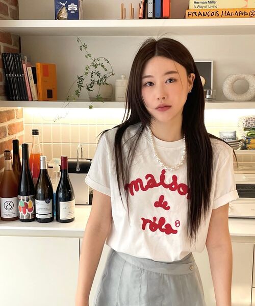 ROLAROLA(ロラロラ)の「MAISON DE ROLA EMBROIDERY T-SHIRT PINK(Tシャツ/カットソー・レディース・ピンク・MEDIUM/SMALL/X-SMALL)」の18枚目の写真
