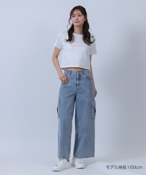 MARY QUANT(マリークワント)の「リボンロゴ Tシャツ(Tシャツ/カットソー・レディース・ブルー/ブラック/ホワイト・M)」の7枚目の写真
