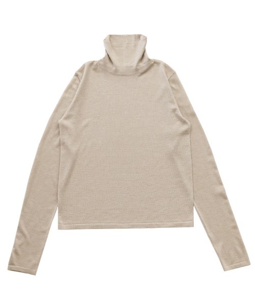 select MOCA(セレクトモカ)の「シアータートルニットトップス(ニット/セーター・レディース・ベージュ/チャコールグレー/ブラック/アイボリー・FREE)」の12枚目の写真
