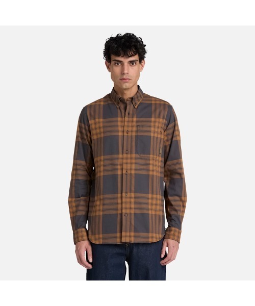 Timberland(ティンバーランド)の「ツイル ハウス チェック シャツ メンズ(シャツ/ブラウス・メンズ・ブラック・XX-LARGE/X-LARGE/SMALL/MEDIUM/LARGE)」の1枚目の写真