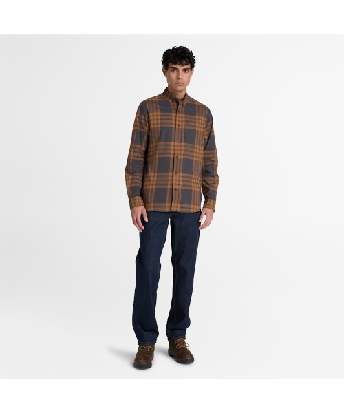 Timberland(ティンバーランド)の「ツイル ハウス チェック シャツ メンズ(シャツ/ブラウス・メンズ・ブラック・XX-LARGE/X-LARGE/SMALL/MEDIUM/LARGE)」の2枚目の写真