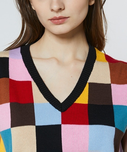 DOUBLE STANDARD CLOTHING(ダブルスタンダードクロージング)の「マルチカラーニットベスト(ベスト・レディース・マルチ・36/38)」の6枚目の写真