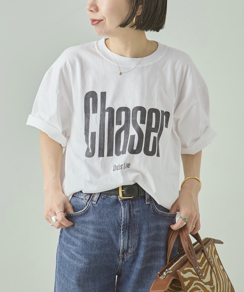 journal standard L'essage(ジャーナルスタンダードレサージュ)の「《追加》【Chaser~】ピグメントTシャツ(Tシャツ/カットソー・レディース・ベージュ/ホワイト・FREE)」の5枚目の写真
