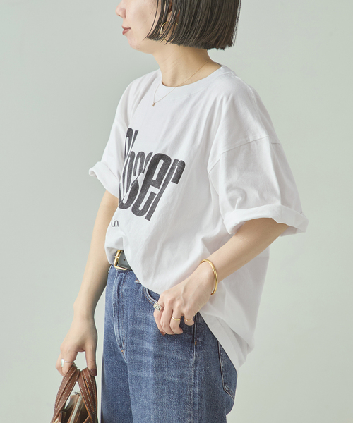 journal standard L'essage(ジャーナルスタンダードレサージュ)の「《追加》【Chaser~】ピグメントTシャツ(Tシャツ/カットソー・レディース・ベージュ/ホワイト・FREE)」の6枚目の写真