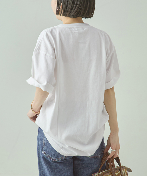 journal standard L'essage(ジャーナルスタンダードレサージュ)の「《追加》【Chaser~】ピグメントTシャツ(Tシャツ/カットソー・レディース・ベージュ/ホワイト・FREE)」の7枚目の写真