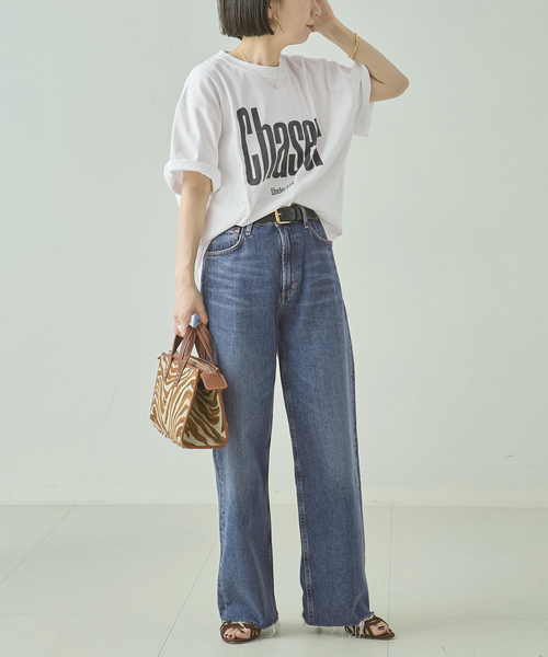 journal standard L'essage(ジャーナルスタンダードレサージュ)の「《追加》【Chaser~】ピグメントTシャツ(Tシャツ/カットソー・レディース・ベージュ/ホワイト・FREE)」の8枚目の写真