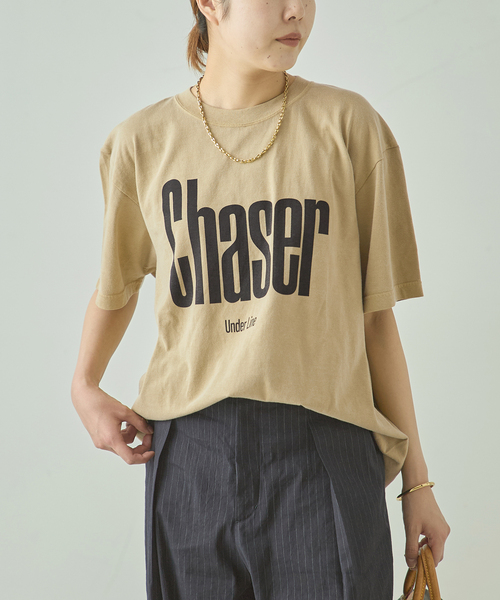 journal standard L'essage(ジャーナルスタンダードレサージュ)の「《追加》【Chaser~】ピグメントTシャツ(Tシャツ/カットソー・レディース・ベージュ/ホワイト・FREE)」の10枚目の写真