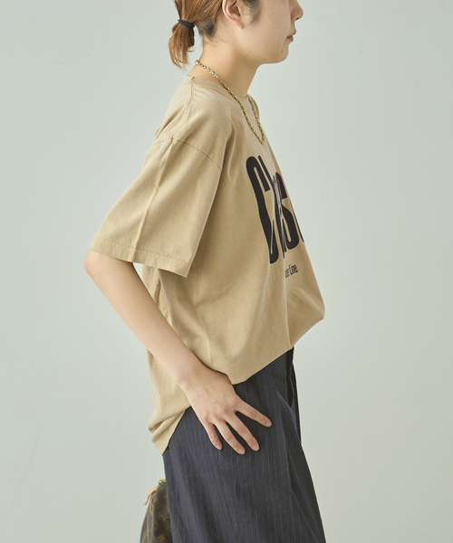 journal standard L'essage(ジャーナルスタンダードレサージュ)の「《追加》【Chaser~】ピグメントTシャツ(Tシャツ/カットソー・レディース・ベージュ/ホワイト・FREE)」の11枚目の写真