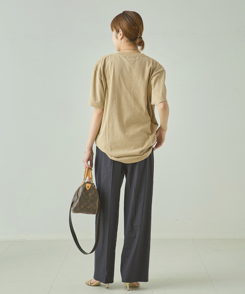 journal standard L'essage(ジャーナルスタンダードレサージュ)の「《追加》【Chaser~】ピグメントTシャツ(Tシャツ/カットソー・レディース・ベージュ/ホワイト・FREE)」の13枚目の写真
