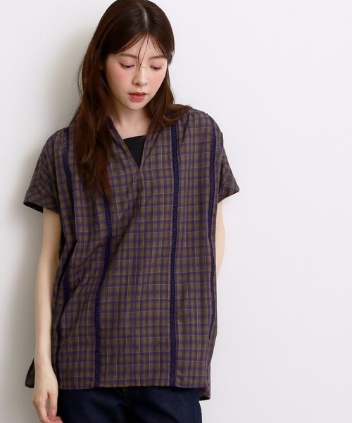 grove（グローブ）の「【体系カバー◎】レースデザインスキッパーブラウス（シャツ/ブラウス・レディース・ベージュ系その他4/ネイビー系1/オフホワイト/ブラック・02/03/04/01/05）」の21枚目の写真