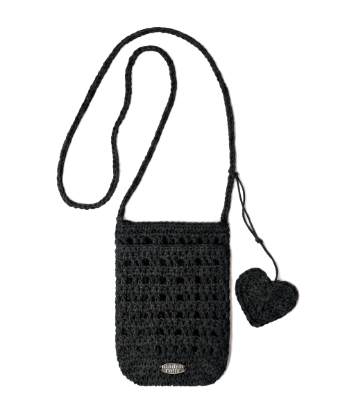 MADENROLLS(マデンロールズ)の「Crochet Mini Bag Black(メッセンジャーバッグ・レディース・その他・FREE)」の1枚目の写真