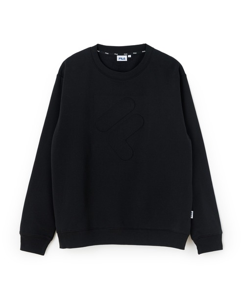 FILA（フィラ）の「EMBOSS LOGO SWEAT SHIRT / エンボスロゴ　スウェットシャツ（スウェット・メンズ・ベージュ/ブラック/グレー・XL/L/M）」の2枚目の写真