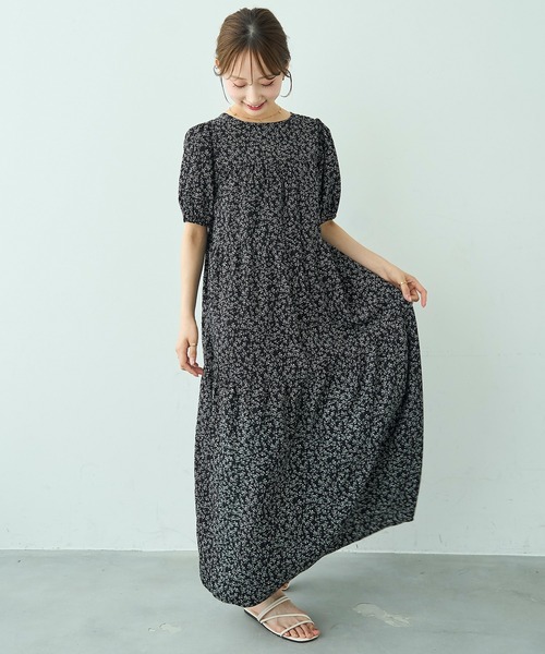 mil(ミル)の「ティアード ワンピース 【588205】(ワンピース・レディース・ブラック系/ライトイエロー/ブラック・XS/S)」の1枚目の写真