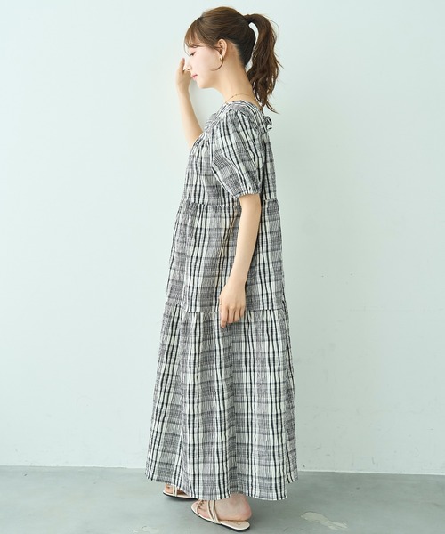 mil(ミル)の「ティアード ワンピース 【588205】(ワンピース・レディース・ブラック系/ライトイエロー/ブラック・XS/S)」の7枚目の写真