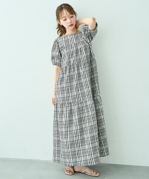 mil(ミル)の「ティアード ワンピース 【588205】(ワンピース・レディース・ブラック系/ライトイエロー/ブラック・XS/S)」の5枚目の写真