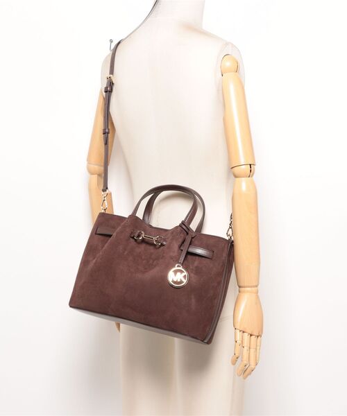 MICHAEL KORS(マイケルコース)の「CARSON センタージップ レザー サッチェル ミディアム(ハンドバッグ・レディース・ブラウン系・FREE)」の5枚目の写真