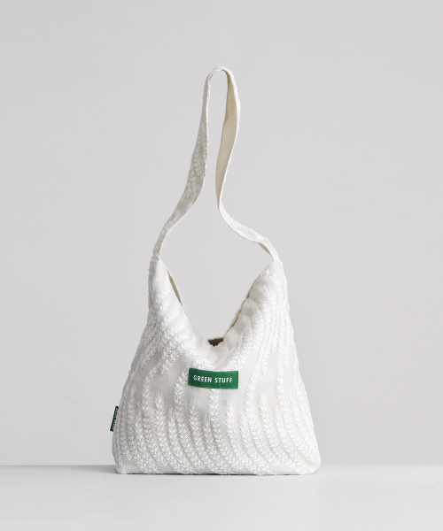 GREEN STUFF(グリーンスタッフ)の「seem full bag 62 - barley lace ivory(エコバッグ/サブバッグ・レディース・その他・FREE)」の1枚目の写真