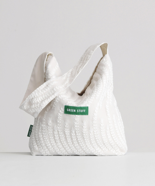 GREEN STUFF(グリーンスタッフ)の「seem full bag 62 - barley lace ivory(エコバッグ/サブバッグ・レディース・その他・FREE)」の3枚目の写真