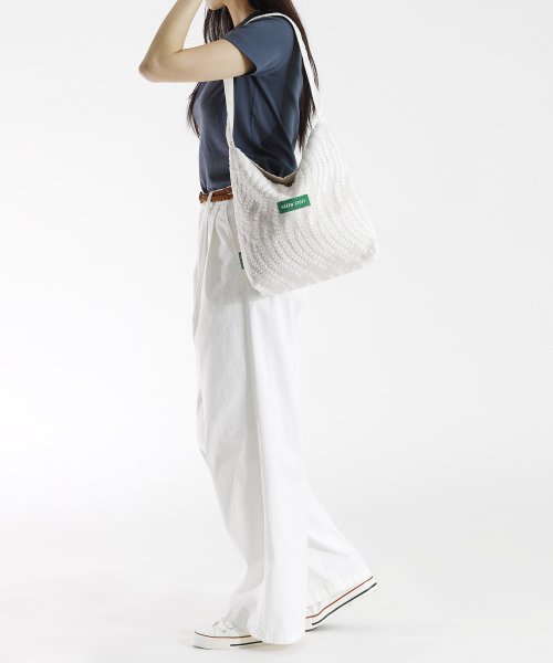 GREEN STUFF(グリーンスタッフ)の「seem full bag 62 - barley lace ivory(エコバッグ/サブバッグ・レディース・その他・FREE)」の4枚目の写真