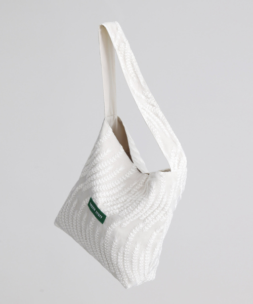 GREEN STUFF(グリーンスタッフ)の「seem full bag 62 - barley lace ivory(エコバッグ/サブバッグ・レディース・その他・FREE)」の7枚目の写真