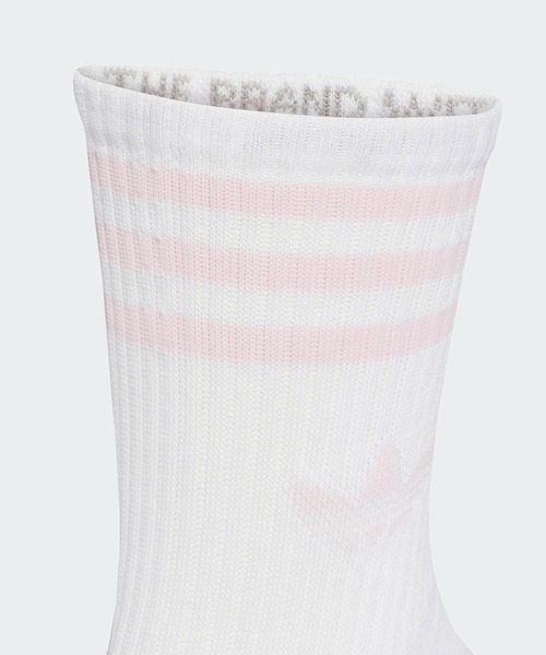 adidas(アディダス)の「スリーストライプス クルーソックス 3足組 靴下 / アディダスオリジナルス adidas Originals(ソックス/靴下・メンズ・ホワイト系その他3・SMALL/X-LARGE/LARGE/MEDIUM/kids-XXL)」の3枚目の写真