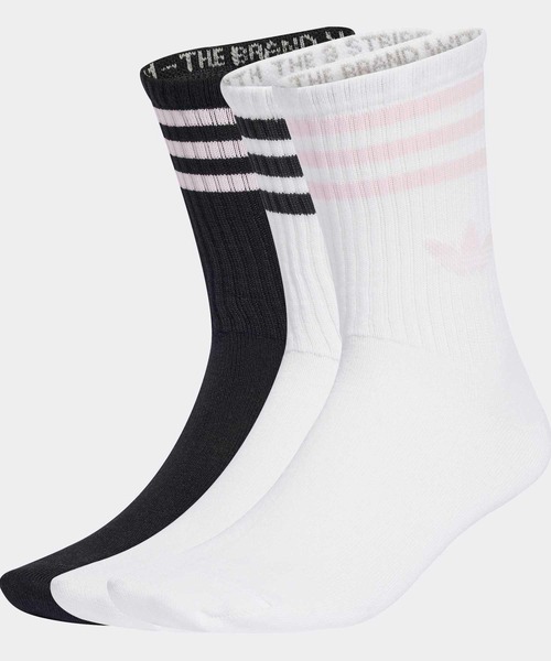 adidas(アディダス)の「スリーストライプス クルーソックス 3足組 靴下 / アディダスオリジナルス adidas Originals(ソックス/靴下・メンズ・ホワイト系その他3・SMALL/X-LARGE/LARGE/MEDIUM/kids-XXL)」の5枚目の写真