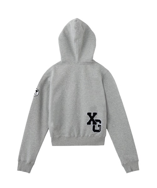 X-girl(エックスガール)の「X-girl PATCHES COMPACT ZIP UP SWEAT HOODIE(パーカー・レディース・アッシュ/ピンク/ブラック・S/M)」の17枚目の写真
