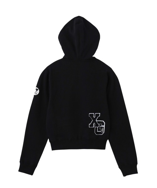 X-girl(エックスガール)の「X-girl PATCHES COMPACT ZIP UP SWEAT HOODIE(パーカー・レディース・アッシュ/ピンク/ブラック・S/M)」の18枚目の写真