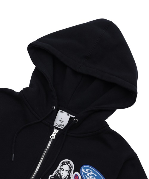 X-girl(エックスガール)の「X-girl PATCHES COMPACT ZIP UP SWEAT HOODIE(パーカー・レディース・アッシュ/ピンク/ブラック・S/M)」の19枚目の写真