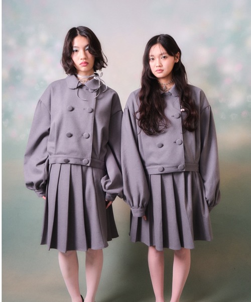 twins(nemne store)(ツインズ)の「twins Uniform Pleated Skirt(スカート・レディース・グレー・フリー)」の6枚目の写真