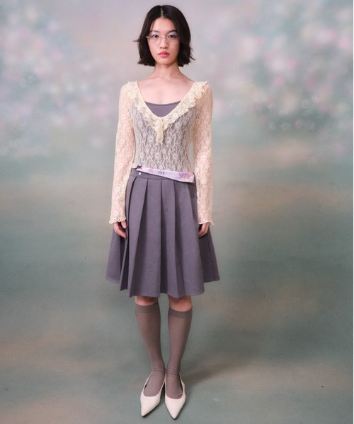 twins(nemne store)(ツインズ)の「twins Uniform Pleated Skirt(スカート・レディース・グレー・フリー)」の11枚目の写真